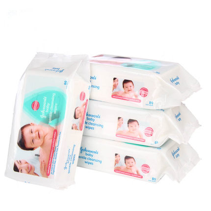 johnson's baby skincare wipes pack of 4 80 sheets per pack