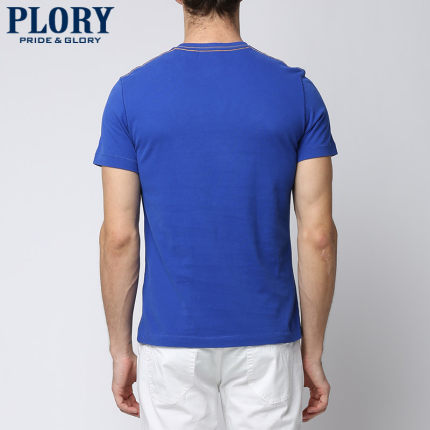 PLORY Korean clothing Love New summer cotton casual men's short-sleeved T-shirt letter PORA421002