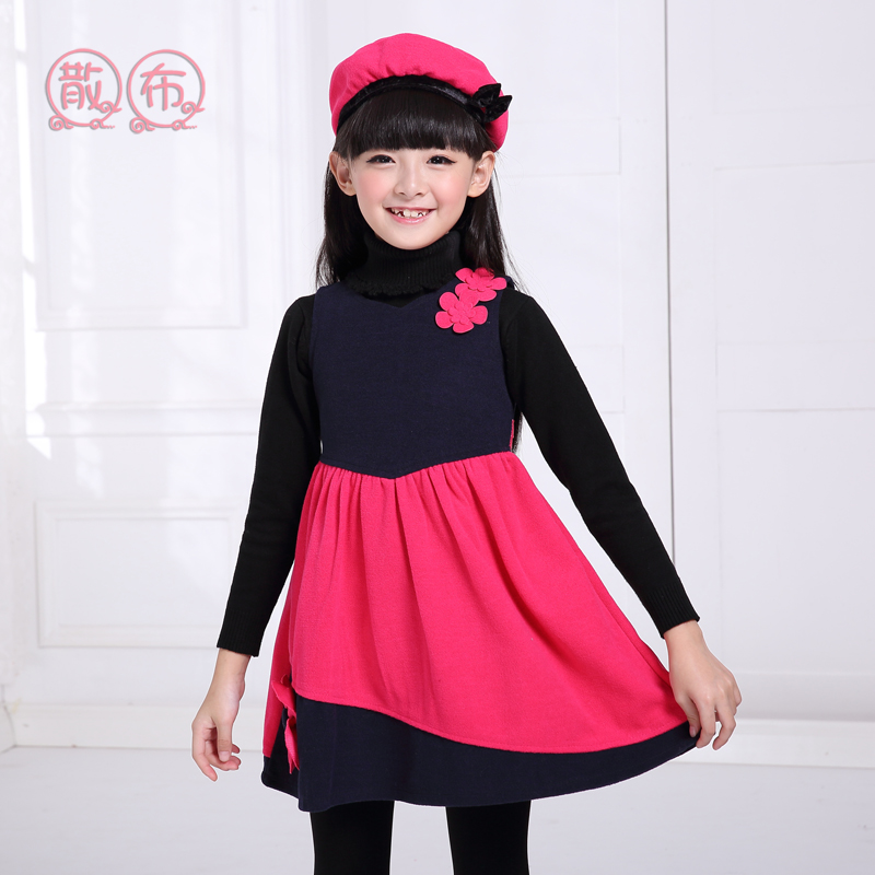 MV Autumn Childrens Long-Sleeved Korean Girls Sweaters Printing Kids Clothing
