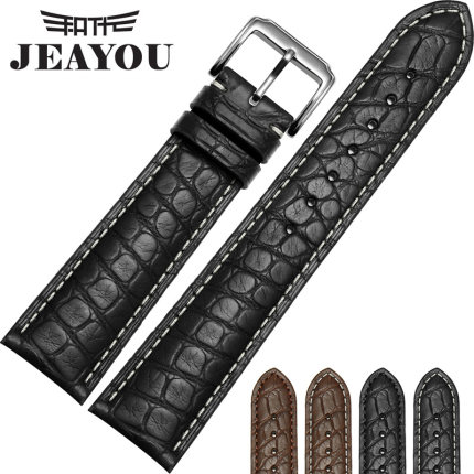 Excellent plot Longines watches Omega watches accessories Replacement alligator strap with imported leather men